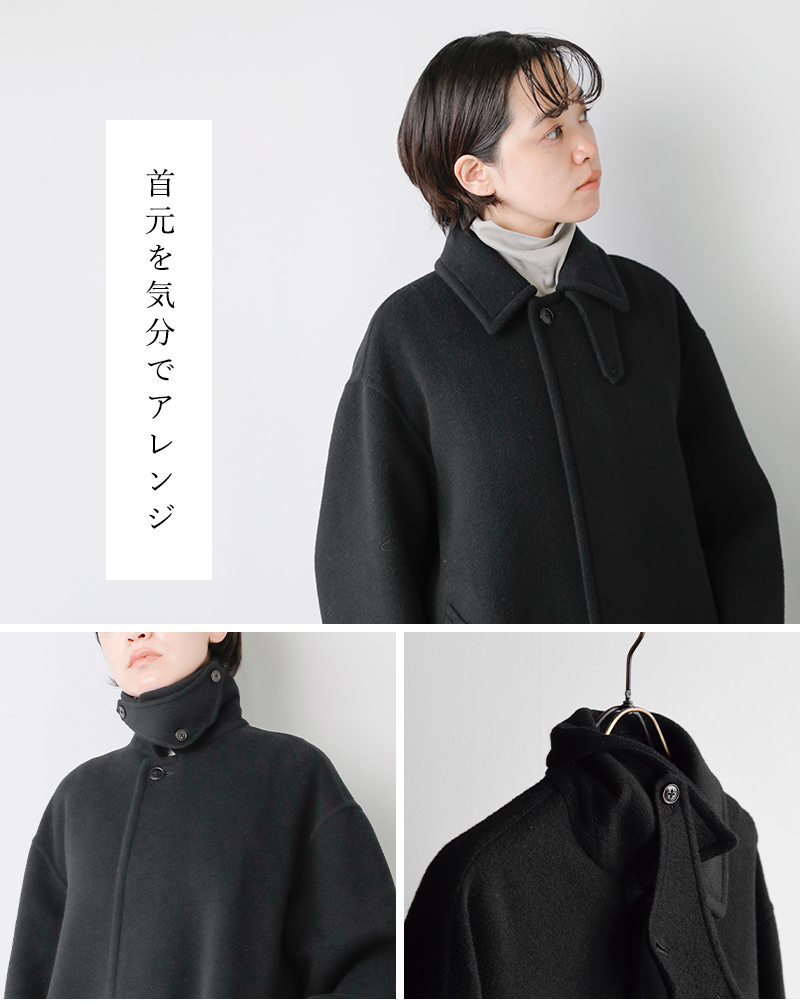 ☆】【30%OFF】LOEFF ロエフ ウール カシミヤ リバー ポンチョ ステン