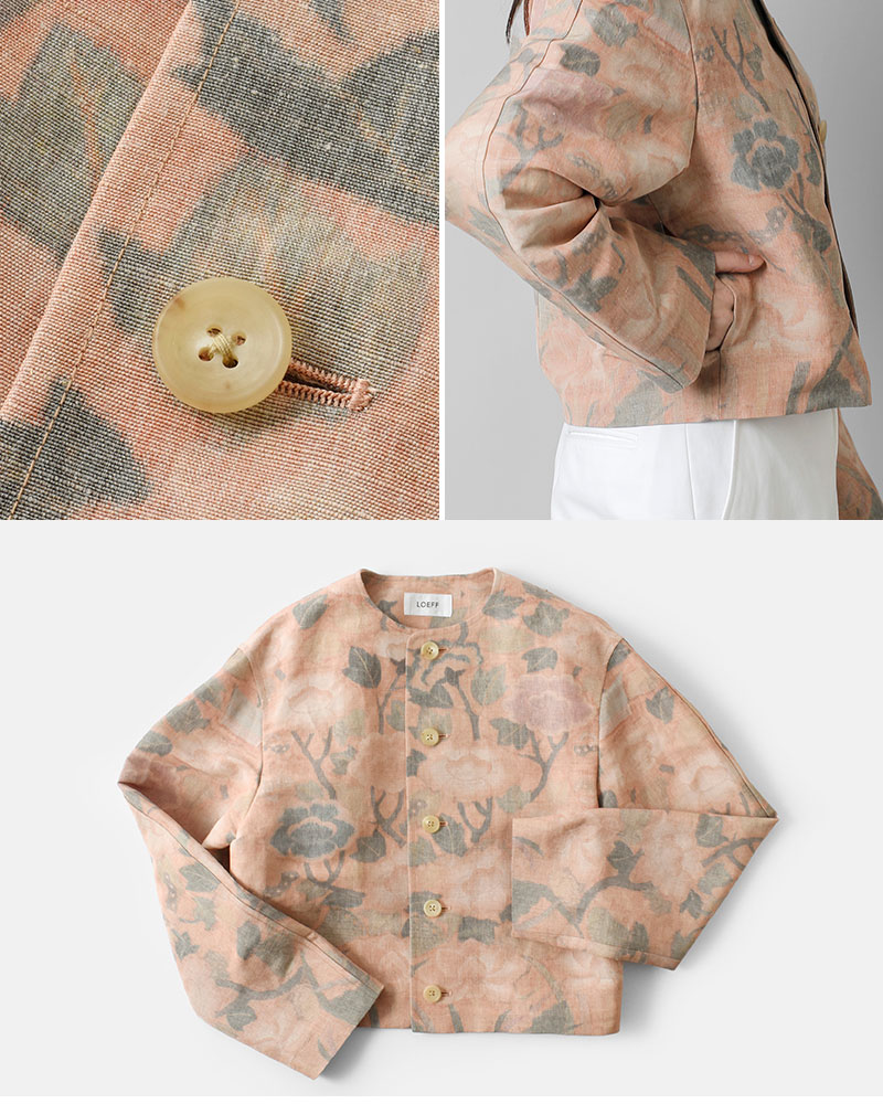 美品 ロエフ LOEFF ギャバ ノーカラー ジャケット 楽天市場】【50%OFF】LOEFF ロエフ リネン フラグメント
