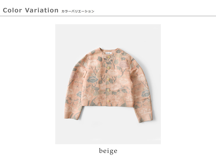 LOEFF 【50%OFF】ロエフ リネン フラグメント フラワー ノー