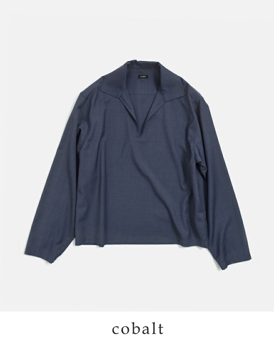 LOEFF（ロエフ） セール【30%OFF】ロエフ ウールトロ スキッパーシャツ