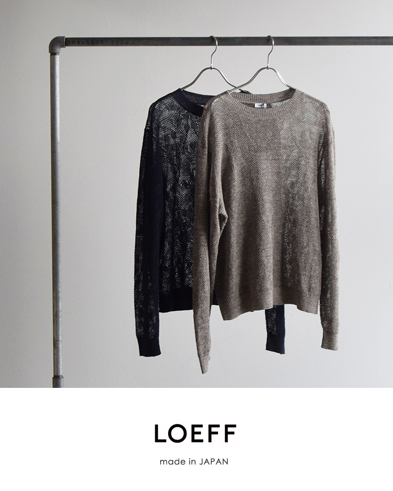 LOEFF（ロエフ） リネンヤーン メッシュ サマーニット プルオーバー