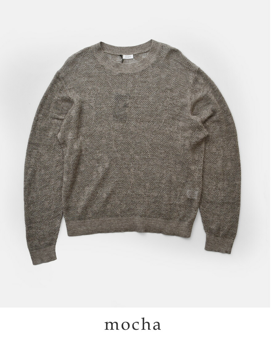 LOEFF（ロエフ） リネンヤーン メッシュ サマーニット プルオーバー