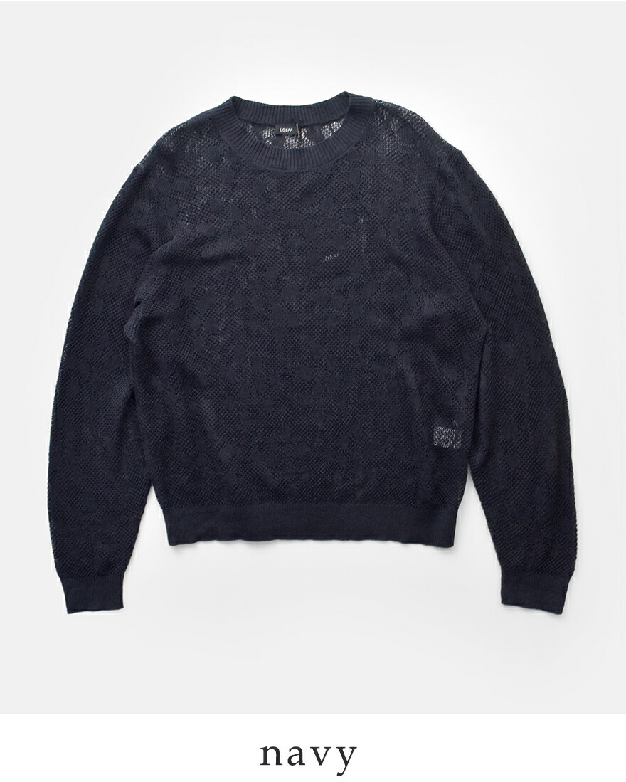 LOEFF（ロエフ） リネンヤーン メッシュ サマーニット プルオーバー