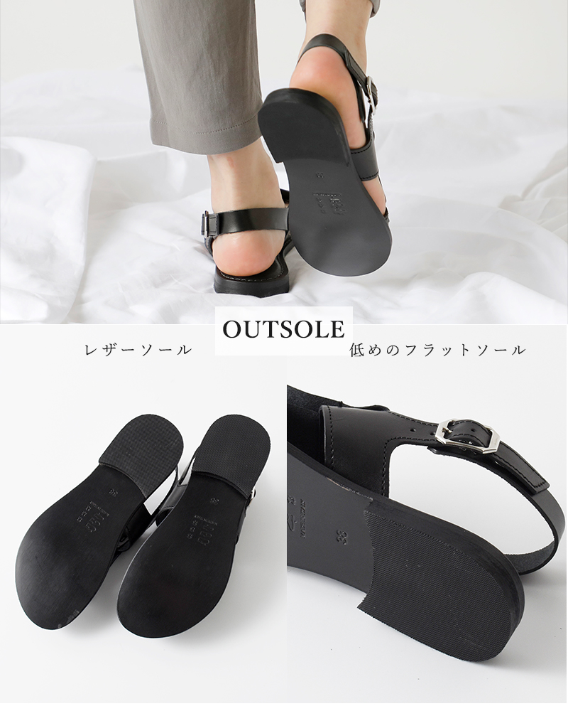 40%OFF】エダー EDER レザーソール キルト ストラップ フラット