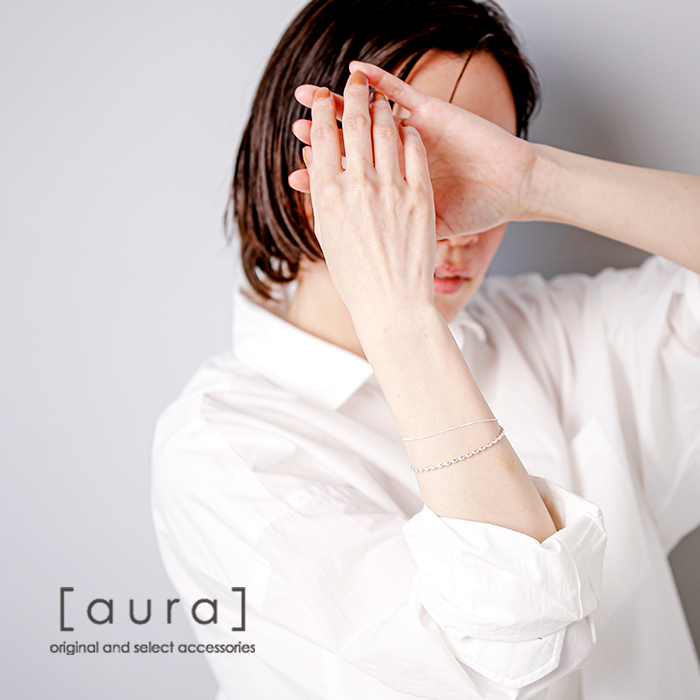 aura(オーラ)シルバー925 ブレスレット“okome bracelet” a-b001