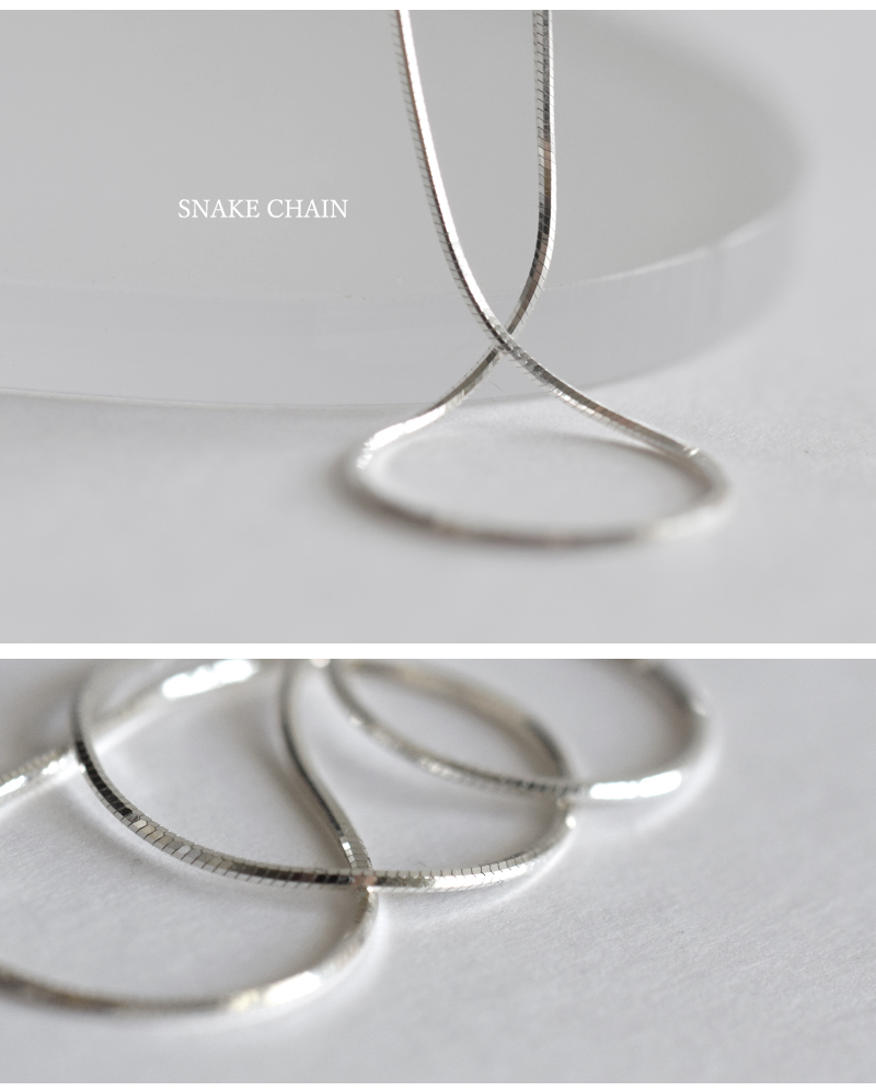 aura オーラ シルバー925 スネーク チェーン ネックレス silver snake