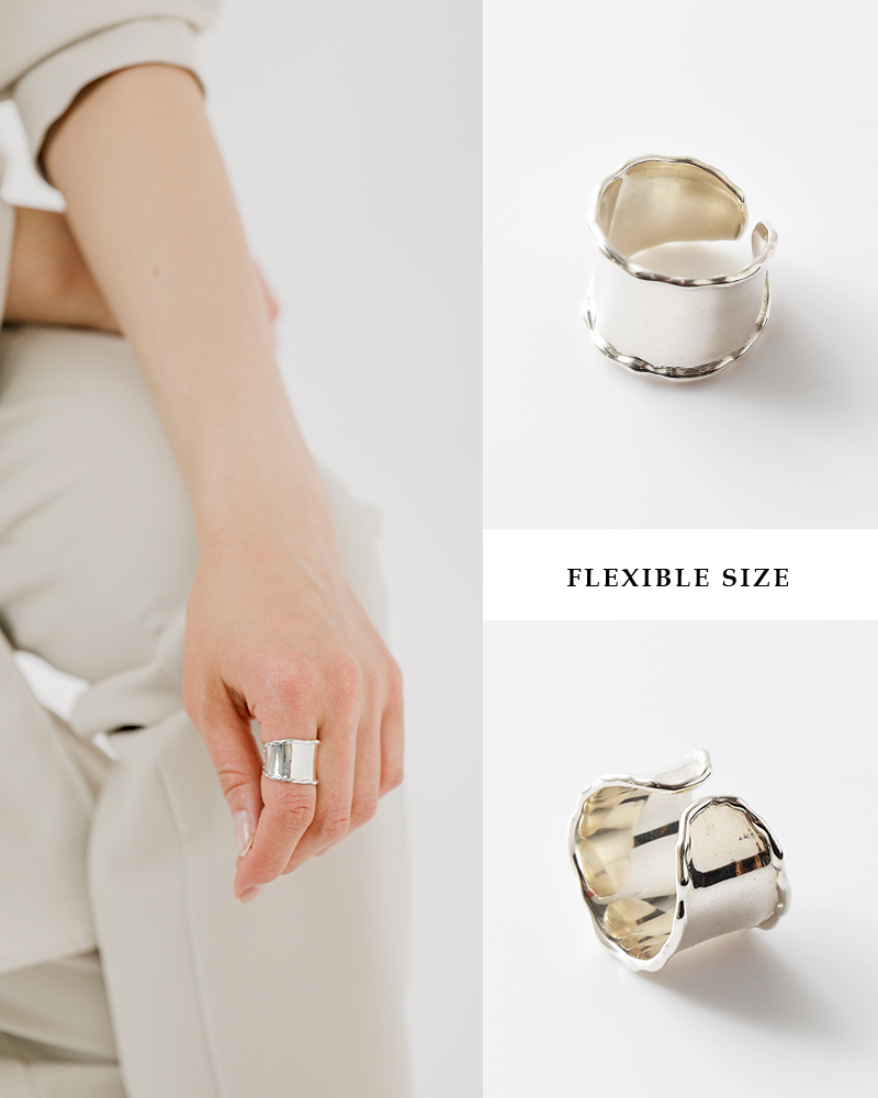 aura オーラ シルバー925 フリー ワイド リング free wide ring a-r036