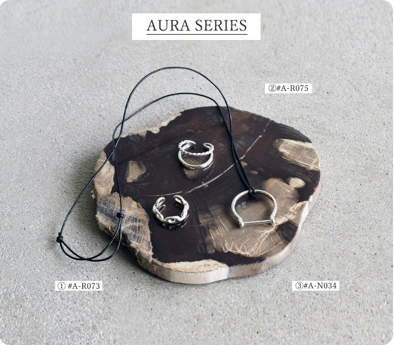 aura オーラ シルバー925 シック チェーン ピンキーリング thick chain