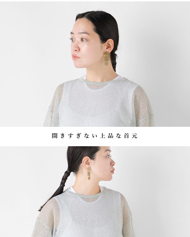 ADAWAS 【50%OFF】アダワス リネン オープンニット セミ シアー