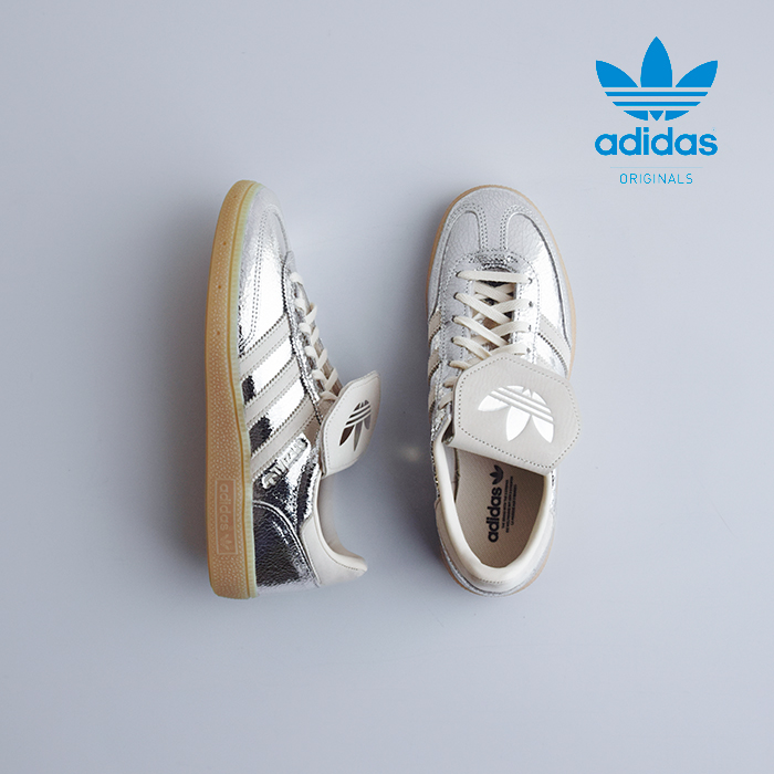 【美品】adidas ハンドボール スペツィアル シルバー 24.0 adidas Originals アディダス オリジナルス ハンドボール スペツィアル