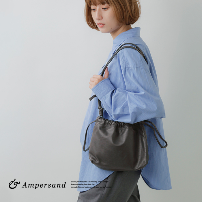 Ampersand（アンパサンド） カウレザー ソフト パース バッグ ap24-a88