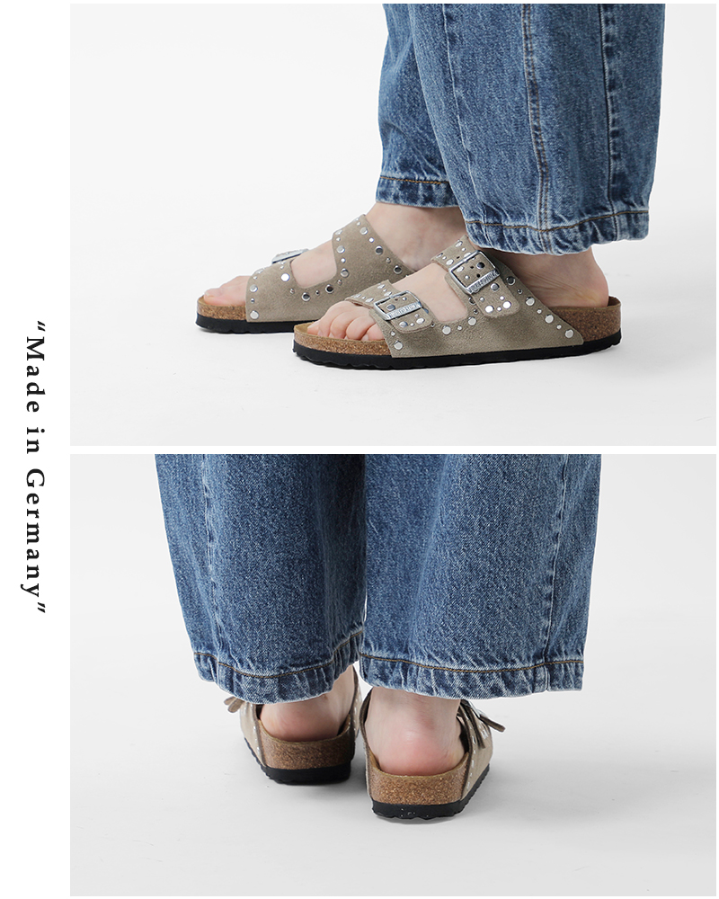 BIRKENSTOCK(ビルケンシュトック)アリゾナリベットスエードレザーナローサンダル“ArizonaRivet”arizona-rivet