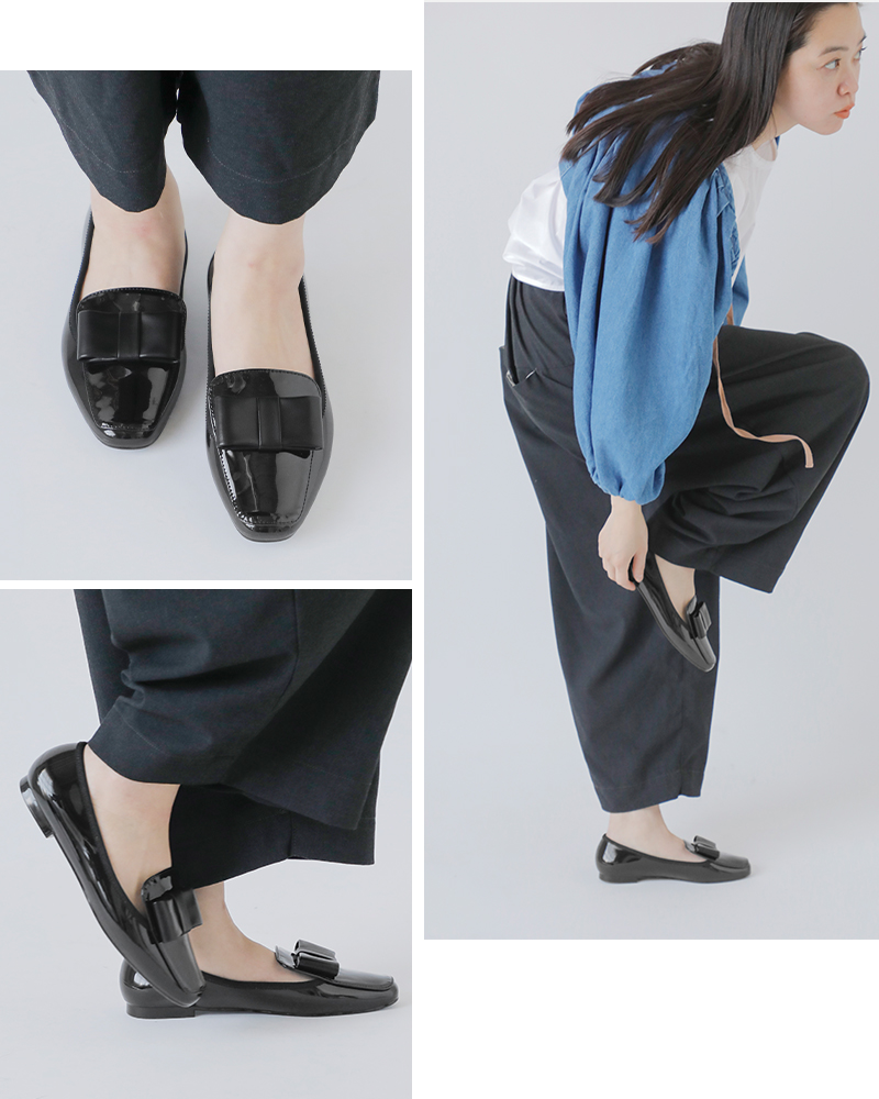 TEMPERATE（テンパレイト） リボン レイン スリッポン シューズ AUDREY