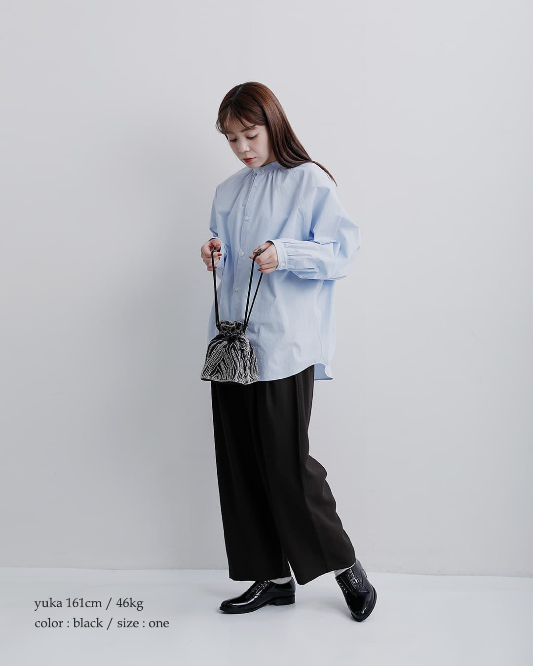 MARCHER（マルシェ） 巾着 ガラスビーズ ショルダーバッグ b-shoulder