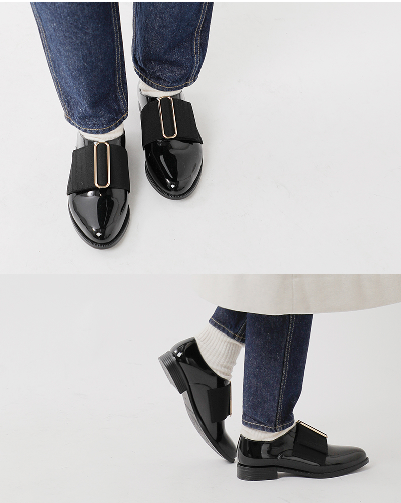 デンデンシューズ➕その他 TEMPERATE（テンパレイト） TEMPERATE OXFORD ゴムベルト スリッポン