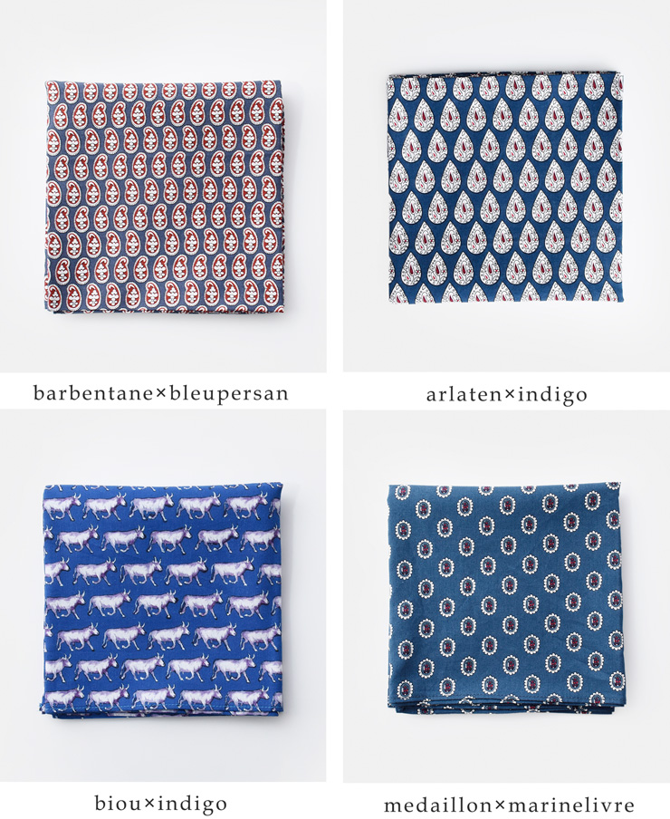 Mistral Les indiennes de Nimes(ミストラル レザンディエンヌ ドゥ ニーム)総柄ハンカチbandana-mistral