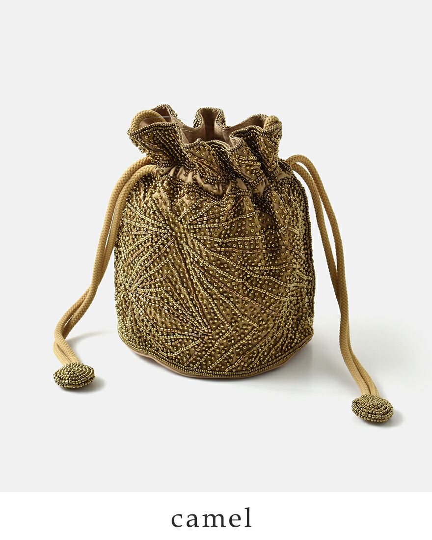 MARCHER（マルシェ） 巾着 ビーズ ショルダー バッグ beads-shoulder3