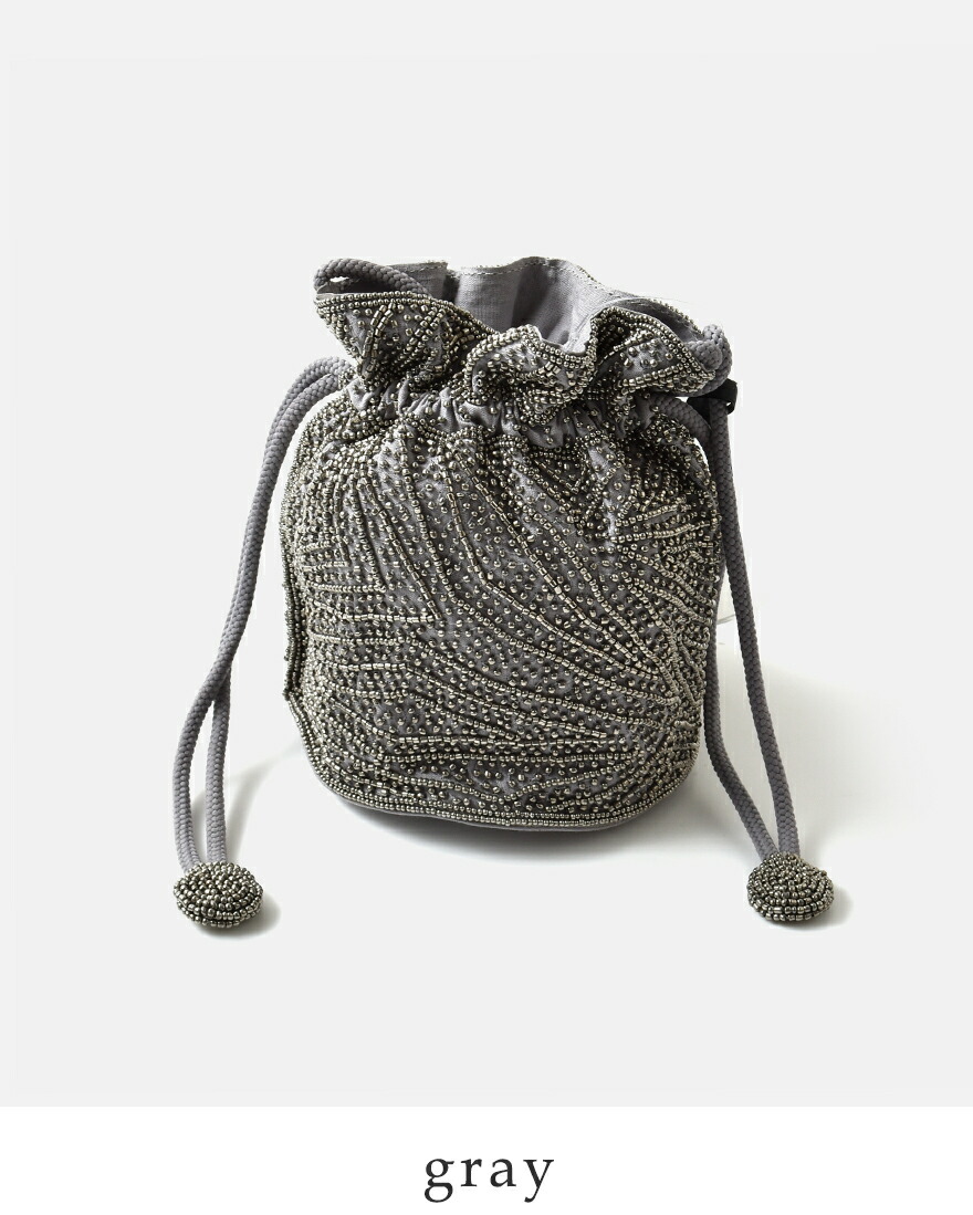 MARCHER（マルシェ） 巾着 ビーズ ショルダー バッグ beads-shoulder3