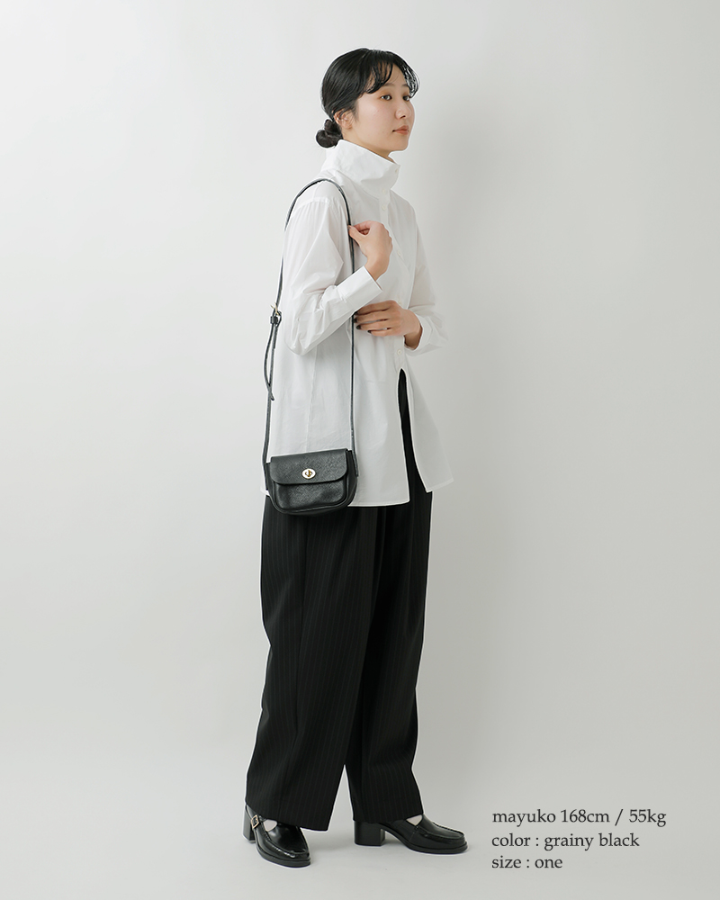 Mimi（ミミ） グレイニー ベジタブル タンニンレザー ショルダーバッグ