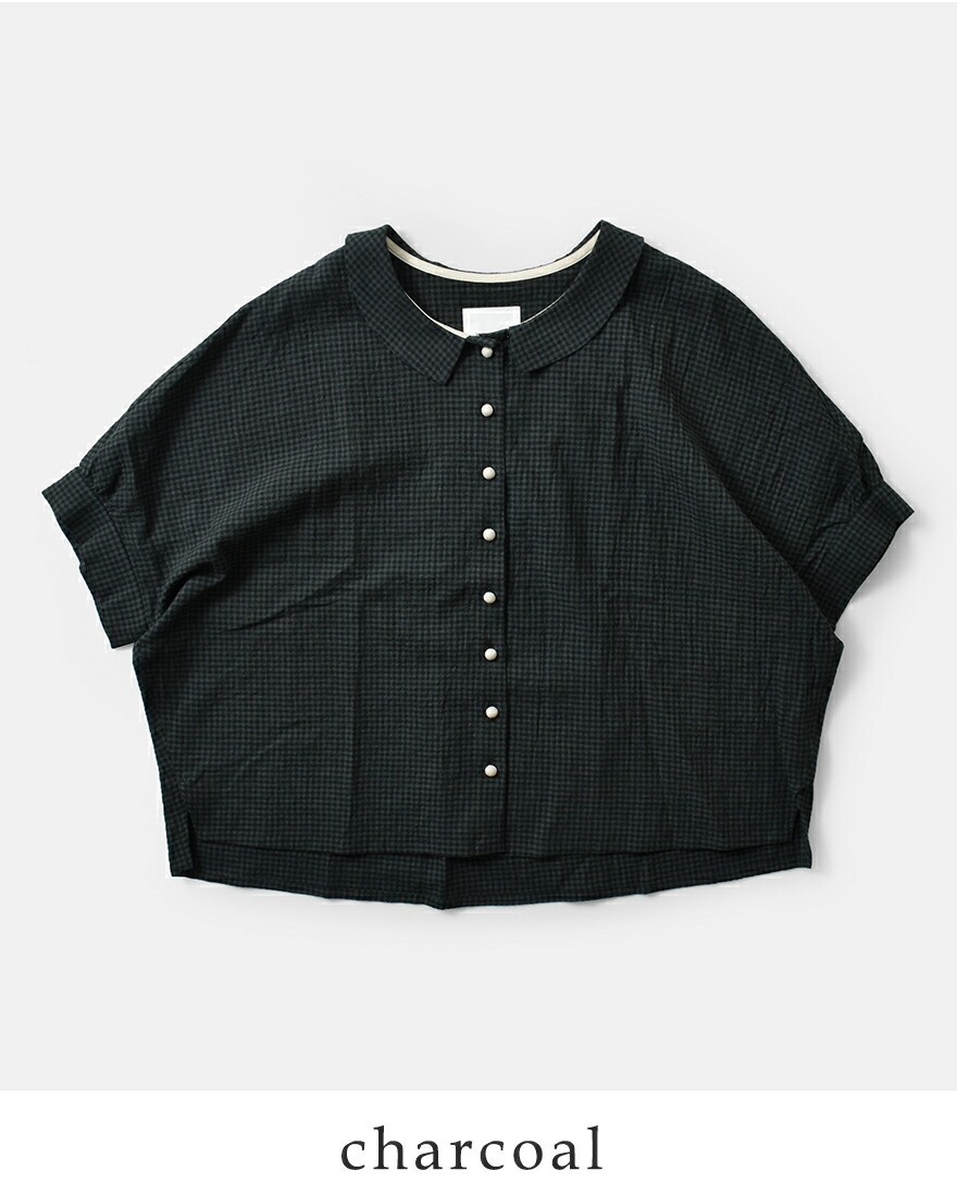 MAGALI 【20%OFF】マガリ リネン コットン ギンガム フラット