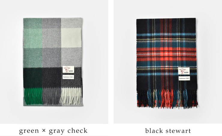 beee(ビー)カシミヤ100％チェックマフラーch30