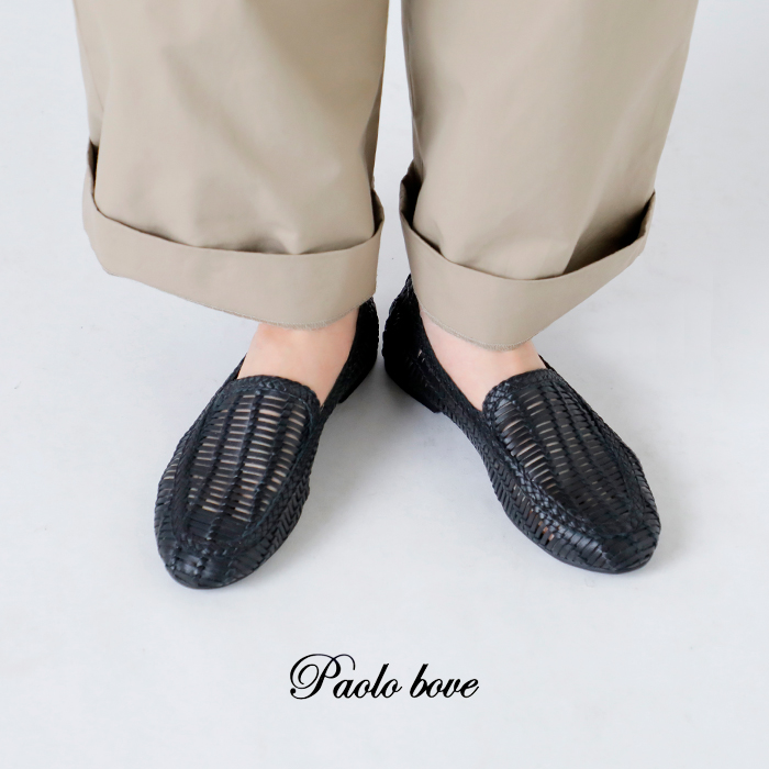 PAOLO BOVE パオロ ボーヴ レザーメッシュ オペラシューズ chr-ss26
