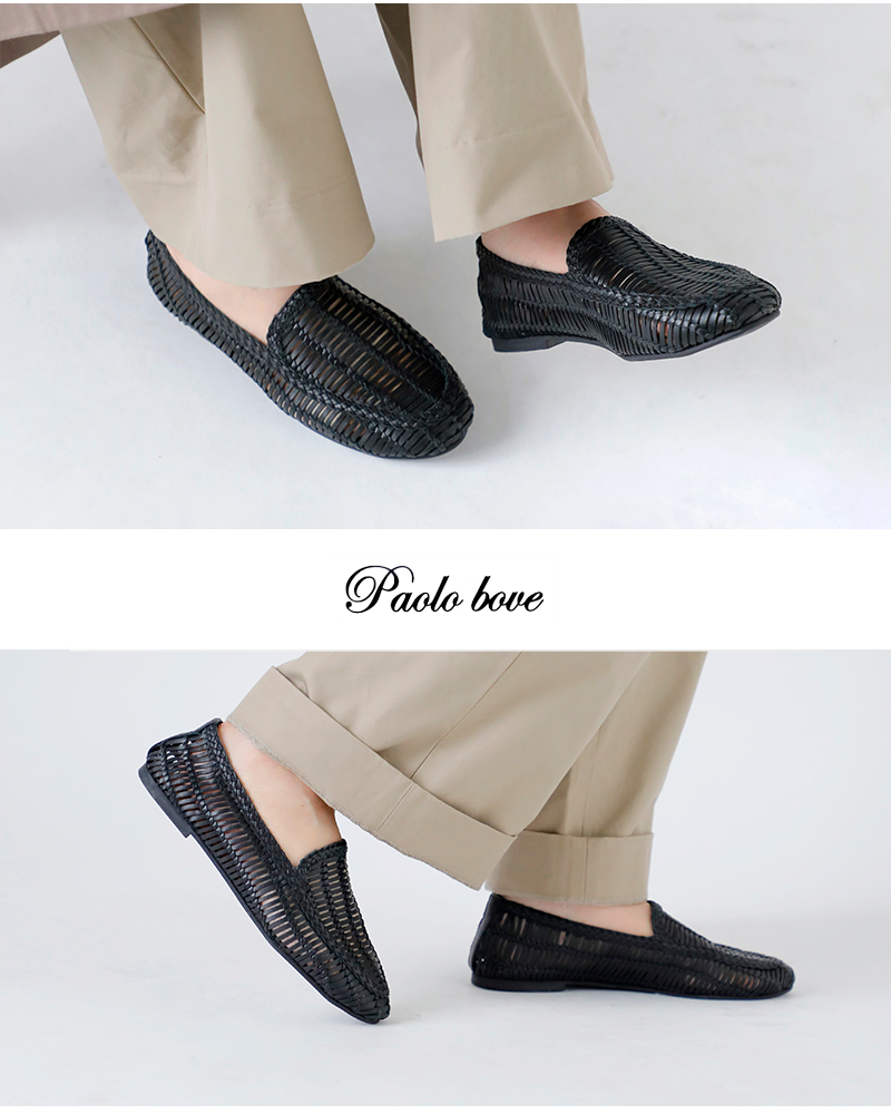 PAOLO BOVE パオロ ボーヴ レザーメッシュ オペラシューズ chr-ss26