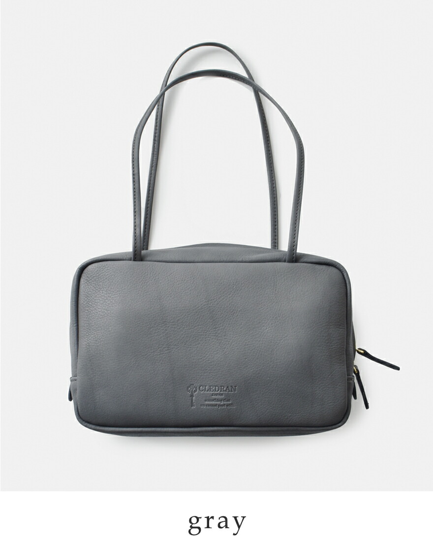 CLEDRAN（クレドラン） カウレザー スクエア ボストン バッグ NOUVE cl