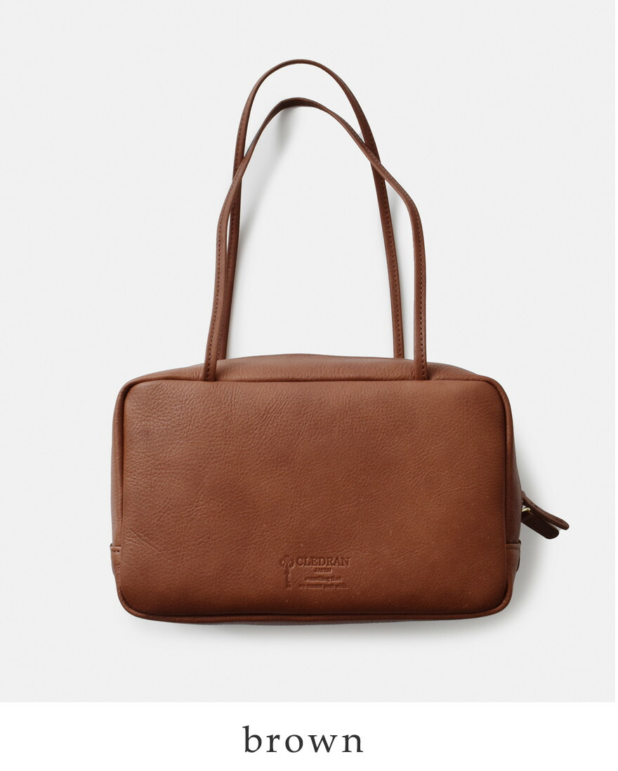 CLEDRAN（クレドラン） カウレザー スクエア ボストン バッグ NOUVE cl