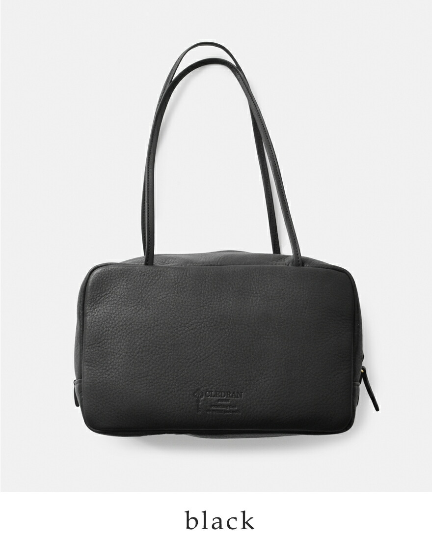 CLEDRAN（クレドラン） カウレザー スクエア ボストン バッグ NOUVE cl