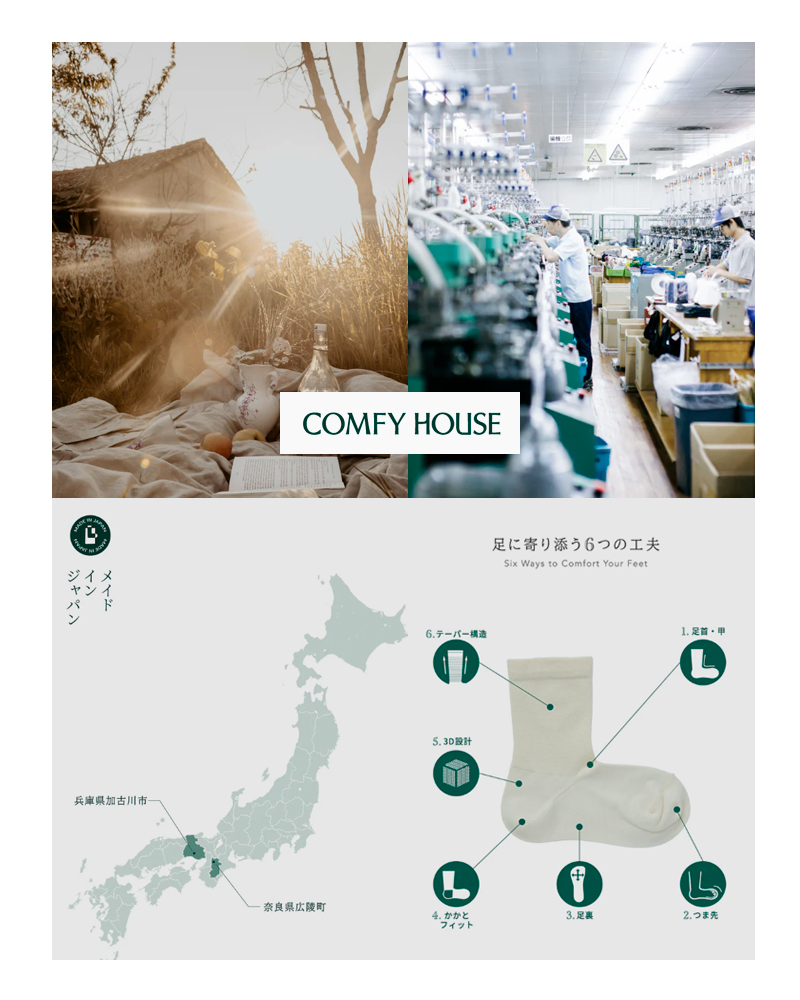 Comfy House(コンフィーハウス)ジャガードウールクルーソックスchl132cr1