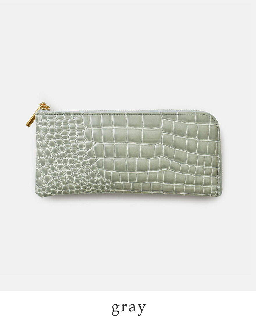 POMTATA（ポンタタ） カウレザー 型押し CORO Lジップ ロング