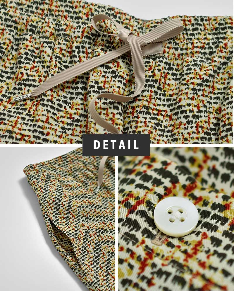 chimala チマラ 22AW キルティングドローストリングパンツ chimala（チマラ） プリント ドローストリング パンツ cs41-wp14a