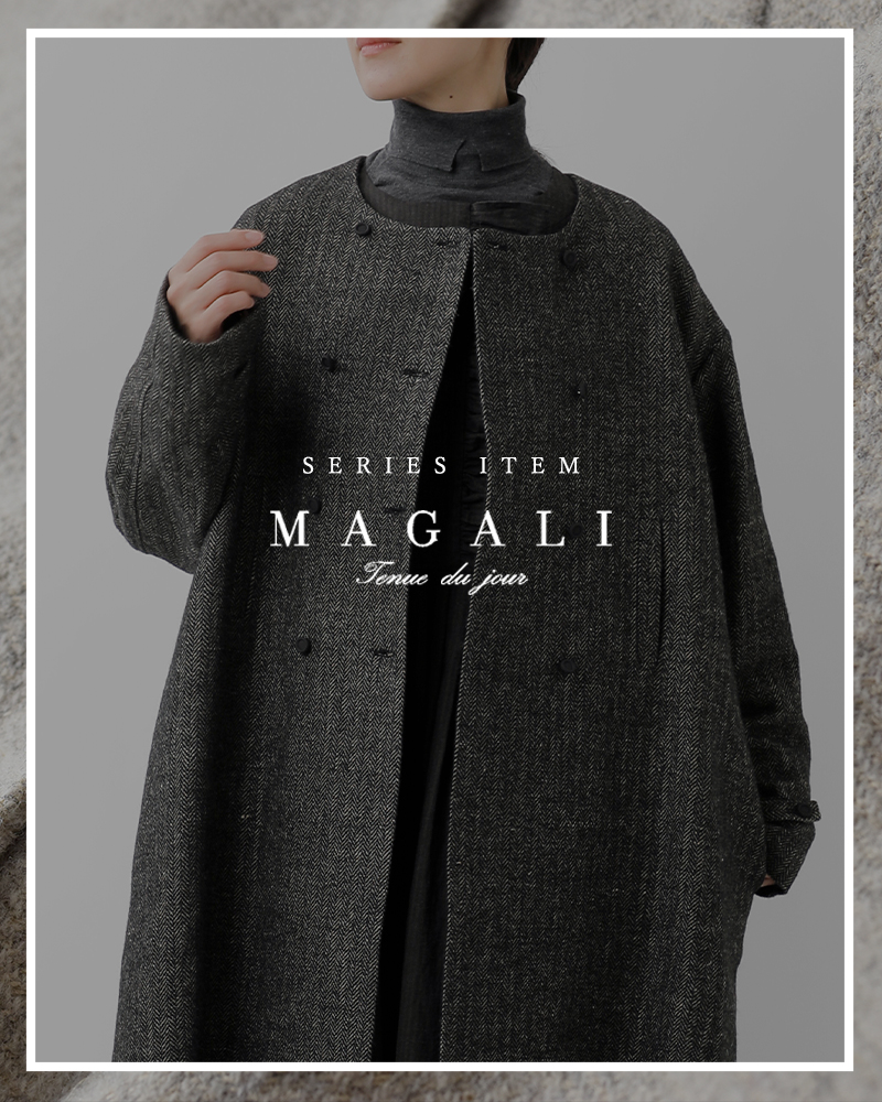 MAGALI（マガリ） オールドヴィンテージ コットン ダブルボタン コート