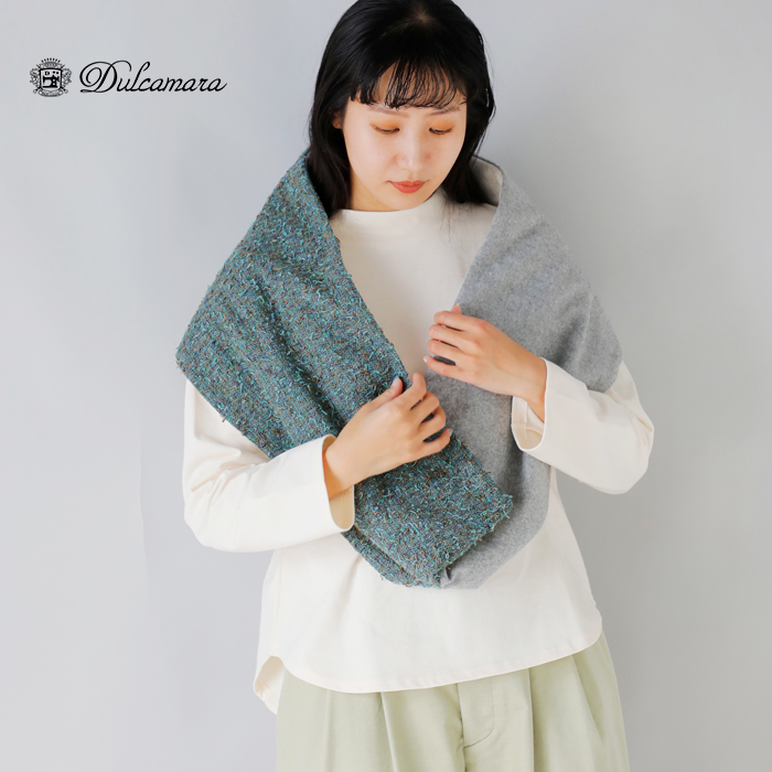 Dulcamara(ドゥルカマラ)コットンウールタターメルトンパデッドスヌードd225-g203