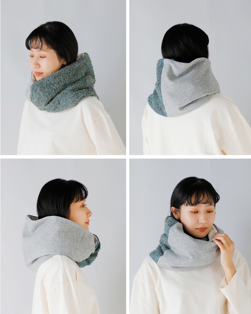 Dulcamara(ドゥルカマラ)コットンウールタターメルトンパデッドスヌードd225-g203