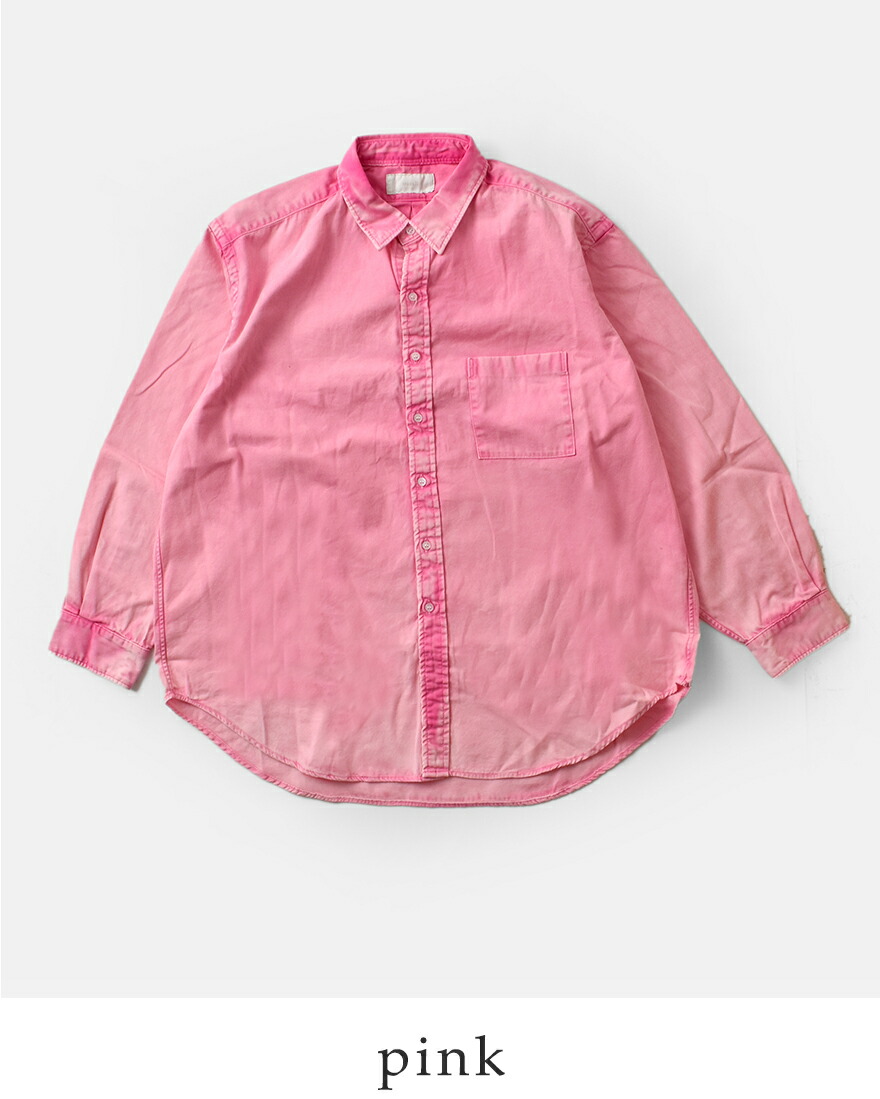 tsuzuli（ツヅリ） コットン オーバーサイズ オックスフォード シャツ