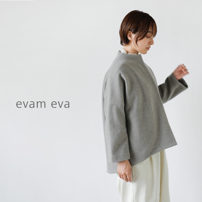 evam eva(エヴァムエヴァ)プレスウールショートコートe243k092