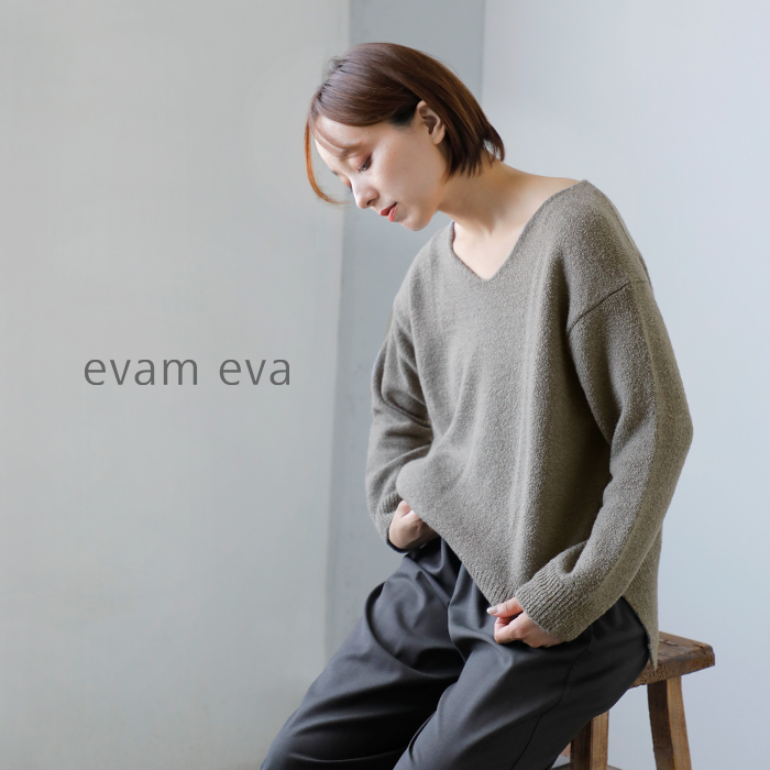 evam eva（エヴァムエヴァ） ウール アルパカ プルオーバー e253k055