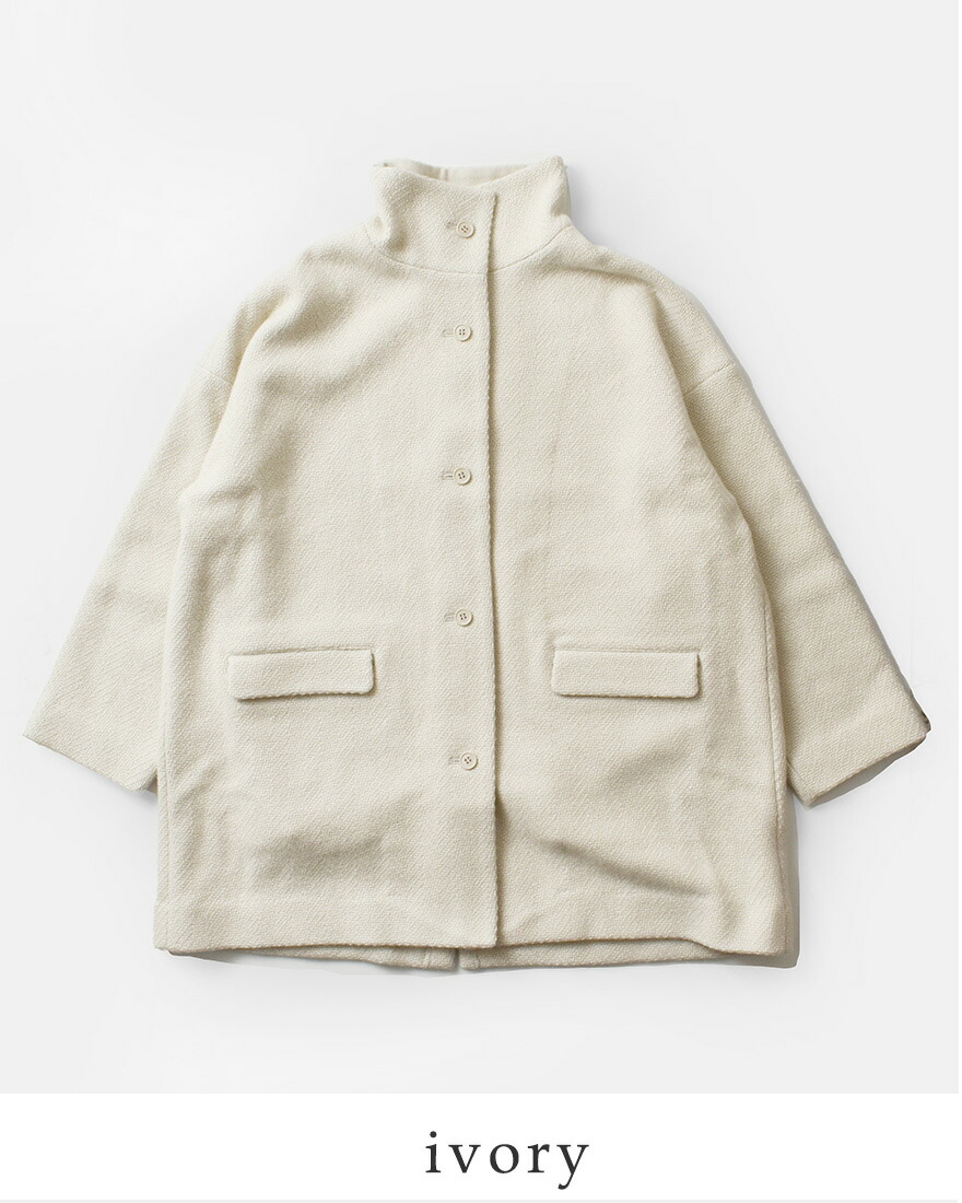 evam eva（エヴァムエヴァ） リニューウール スタンド ショート コート