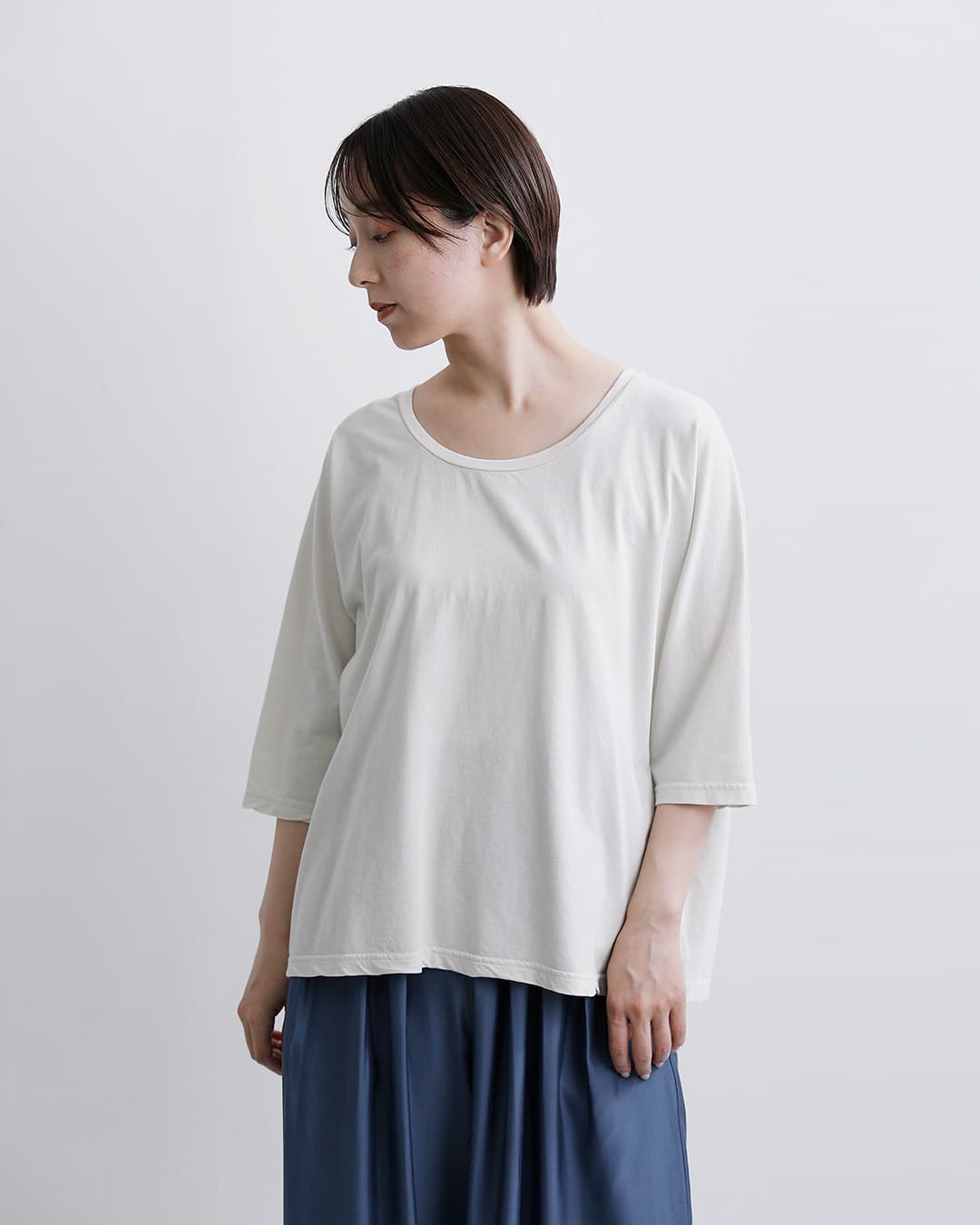 evam eva 半袖ニットプルオーバー evam eva（エヴァムエヴァ） カットソー ドルマン プルオーバー