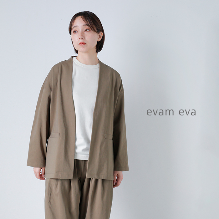 evam eva（エヴァムエヴァ） コットン ジャケット e261t059 レディース