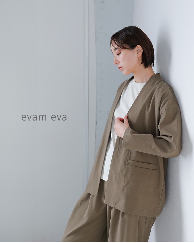 evam eva（エヴァムエヴァ） コットン ジャケット e261t059 レディース