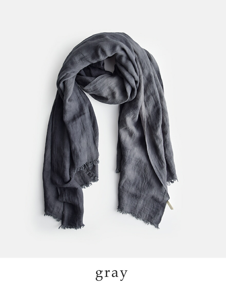 evam eva（エヴァムエヴァ） コットン リネン ボカシ ストール