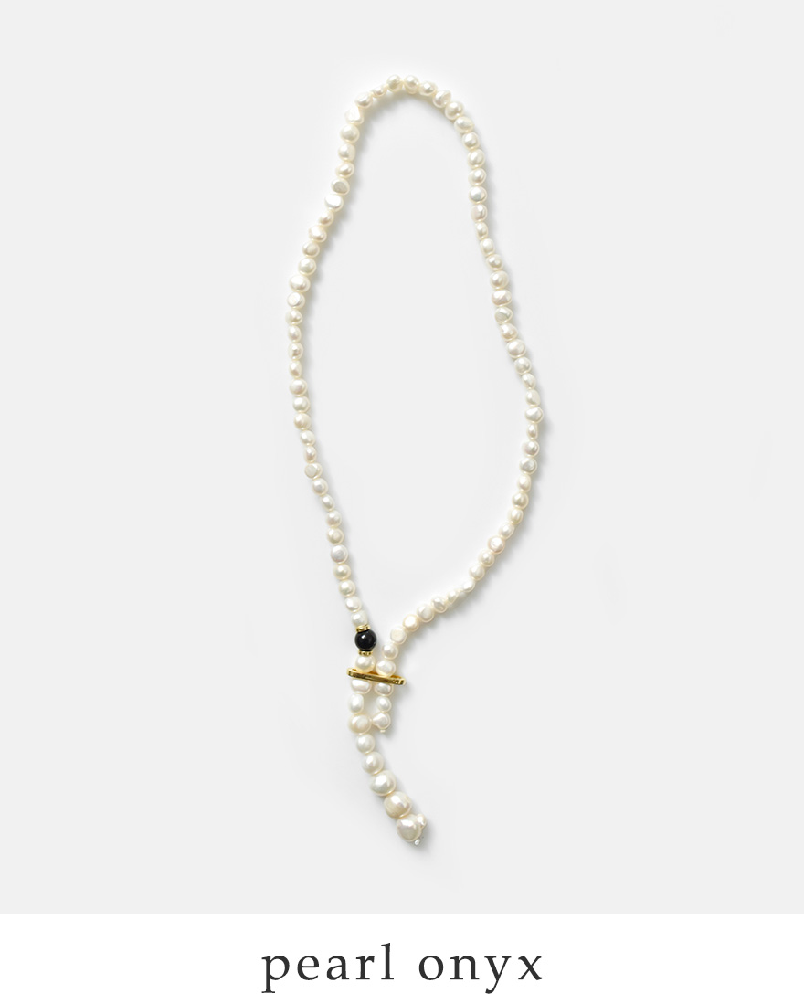 EO イオ パール ミックス ラリエット ネックレス Pearl mix lariat