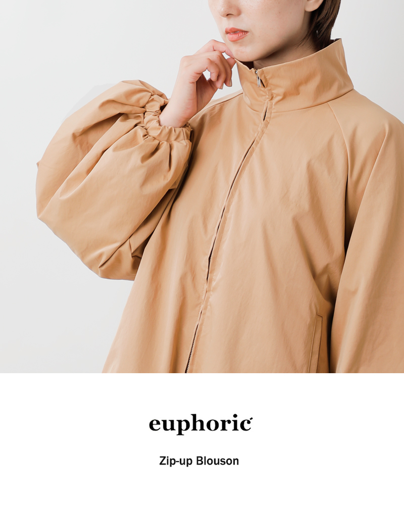 euphoric’(ユーフォリック)ボリュームスリーブジップアップブルゾン“Zip-upBlouson”eu-ct5211