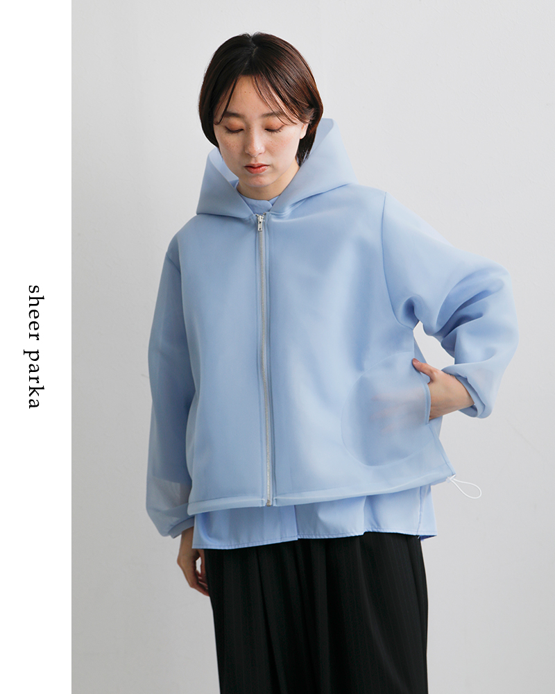 ユーフォリック euphoric' シアー ダンボール パーカー Sheer Parka eu