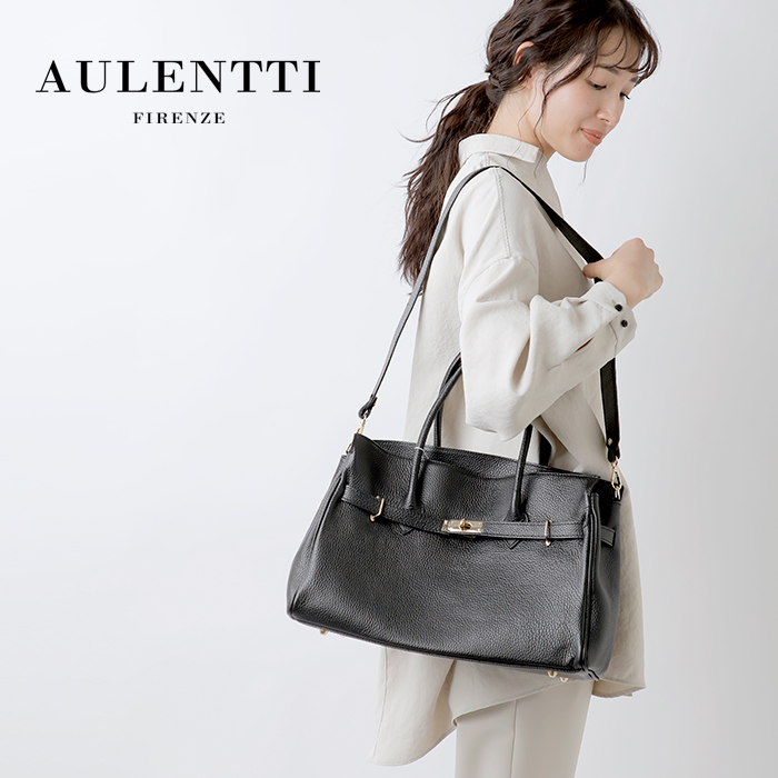 AULENTTI / オーレンティ レザートートバッグ & ショルダーバッグ AULENTTI（オーレンティ） 2WAY レザー ショルダートート