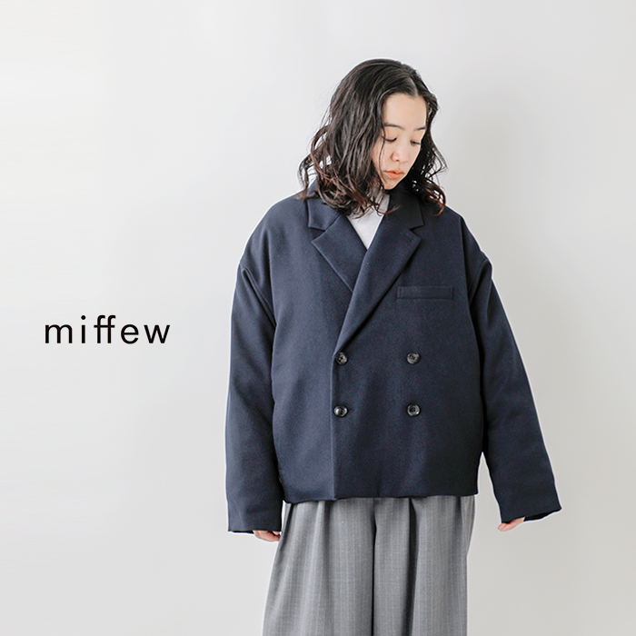 30%OFF】ミフュー miffew ダブル ブレステッド テーラード ダウン 
