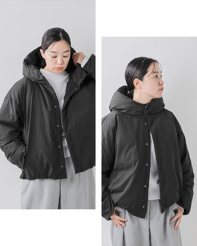 ミフュー miffew フーデッド ダウン ジャケット HIDDEN SNAP HOODED DOWN JACKET few24wjk5232  サイズ・カラー交換初回無料 2024aw新作